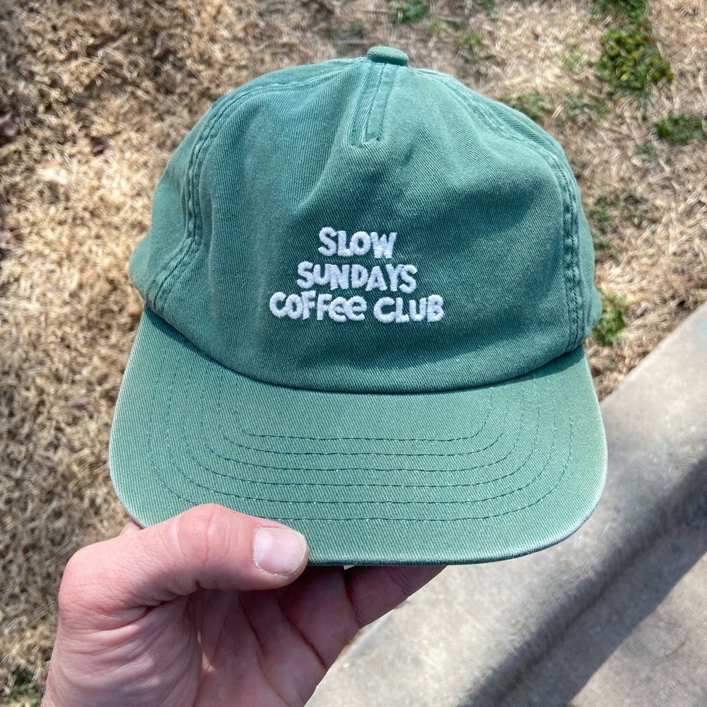 Slow Sundays Coffee Club Green Hat